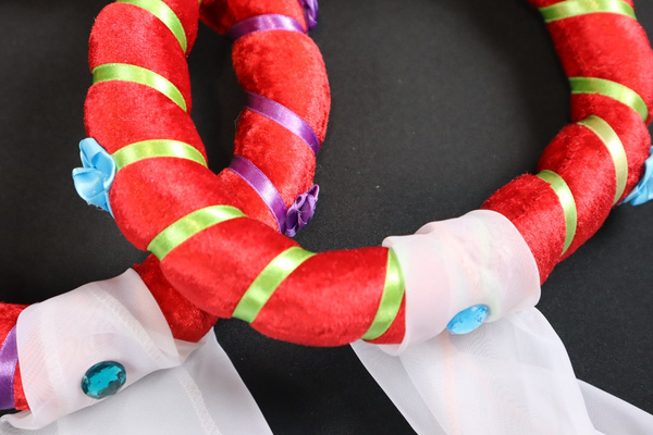 Toczek (wianek) z kwiatkami - ozdoba Damy Dworu - różne kolory