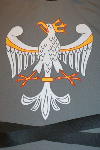 Rycerz polski orzeł piastowski szary mały - nosal, miecz 50 cm