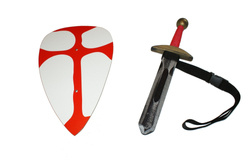 Zestaw mały Templariusz tarcza łezka miecz 41 pasek