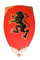 czarny lew czerwona ozdobna