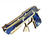 Pistolet na gumki 6 strzałowy ze sklejki - moro