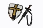 Tarcza średnia z rączką krzyżacka i miecz 60 z pochwą