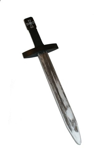 Miecz mały czarny krzyżacki 50 cm z pochwą