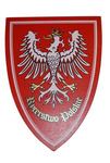 Rycerz ciężkozbrojny polski orzeł czerwony (średni b) - psi pysk, miecz 57cm