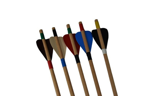 Strzała drewniana do łuku (60cm) - z gumową końcówką.