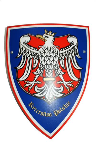 Tarcza średnia z rączką orzeł granatowe tło i miecz 52 z pochwą
