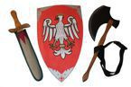 Tarcza, miecz i topór (5 el.) - różne wzory