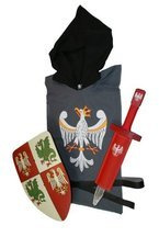 Strój rycerz orzeł smok tunika, tarcza i miecz 50 z pochwą