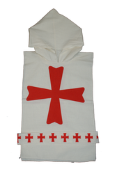 Strój rycerz Templariusz tunika z kapturem