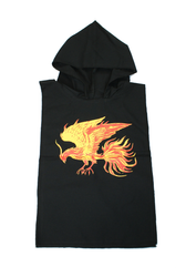 Stój rycerz - feniks tunika z kapturem czarna