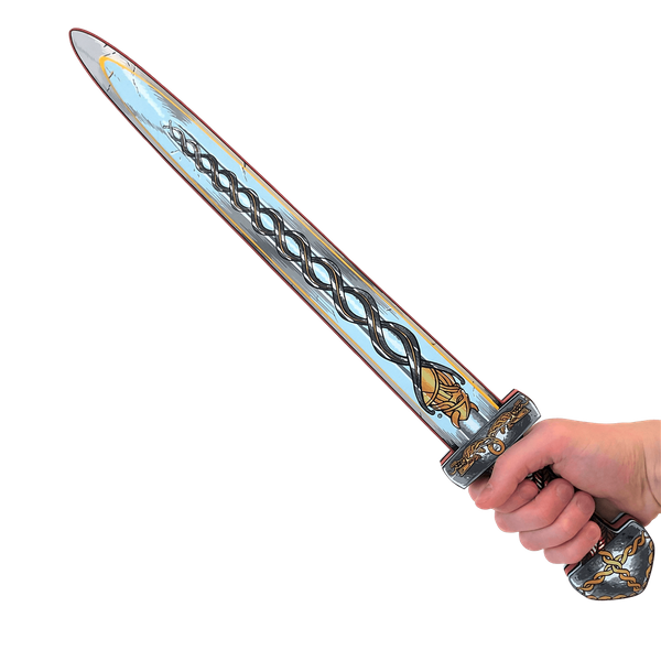 Zestaw wikinga miecz tarcza i topór Liontouch