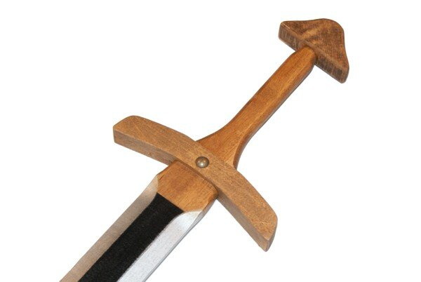 Miecz średnioweiczny mały ze zbroczem 52 cm z pochwą czerwoną