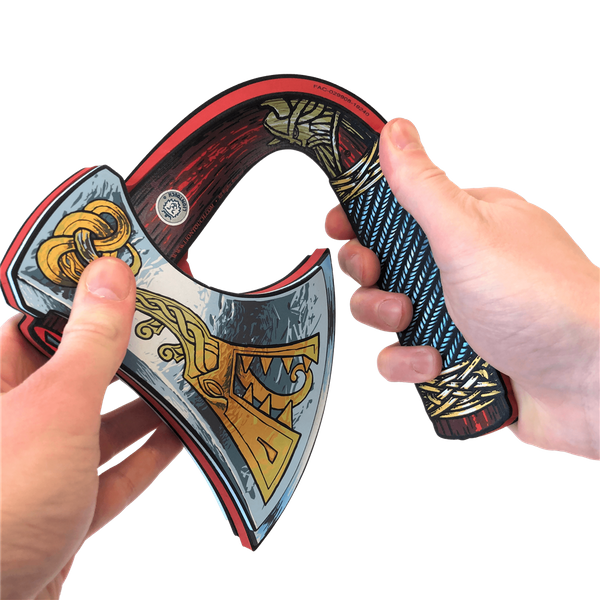 Zestaw wikinga miecz tarcza i topór Liontouch