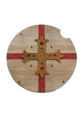 Tarcza rycerska z krzyżem okrągła 30cm