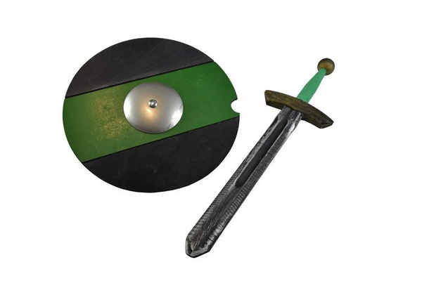 Tarcza duża okrągła i miecz 57cm