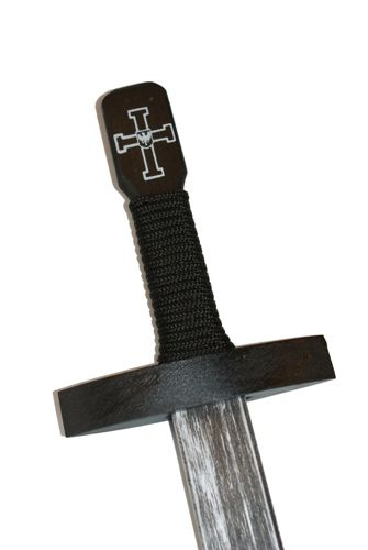 Miecz mały czarny krzyżacki 50 cm z pochwą
