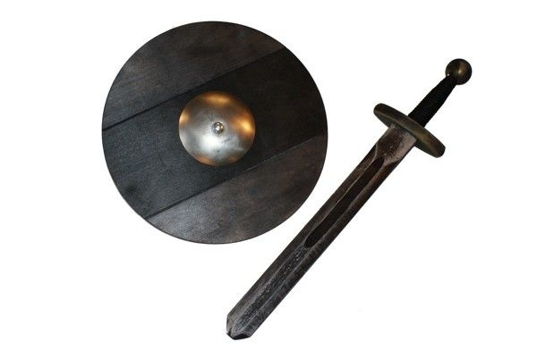 Tarcza duża okrągła i miecz 57cm