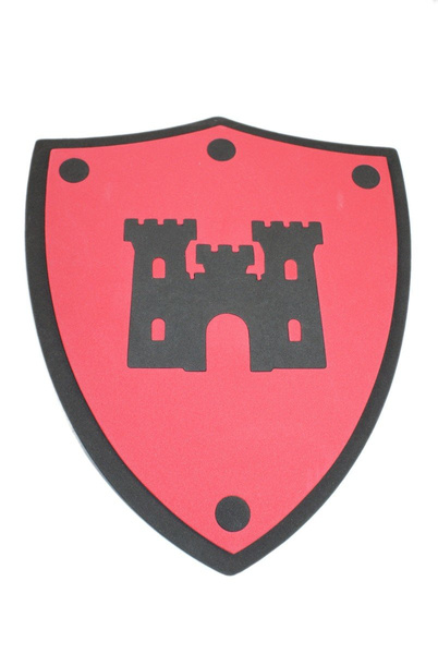 Zestaw piankowy Rycerz czerwony - miecz i tarcza (zamek)