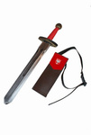 Rycerz ciężkozbrojny polski orzeł czerwony (średni b) - psi pysk, miecz 57cm