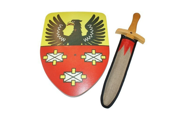 Tarcza średnia z rączką zawisza i miecz 49 z pochwą