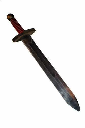 Rycerz polski orzeł duży - tunika biała z kapturem, tarcza i miecz 57cm