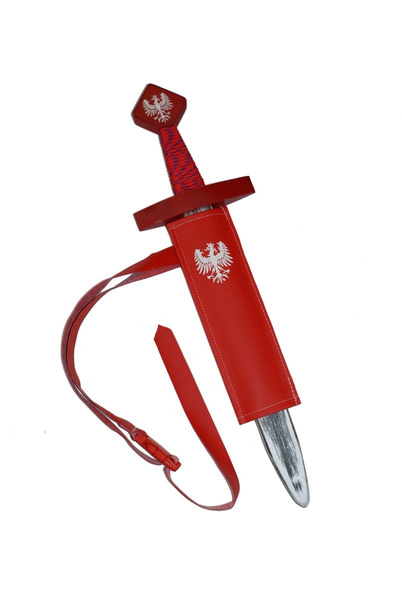 Tarcza średnia z rączką orzeł granatowe tło i miecz 52 z pochwą