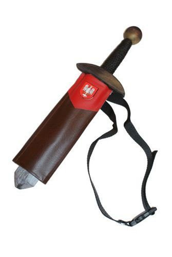 Zestaw rycerski mini tarcza + miecz 41cm z pochwą