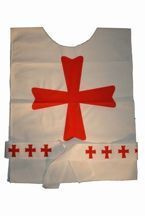 Rycerz Templariusz tunika biała