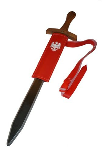 Miecz średni 64cm z pochwą czerwoną b