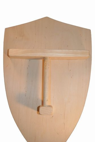 Zestaw krzyżacki duży tarcza (2 wersje) + miecz 80cm  z pochwą