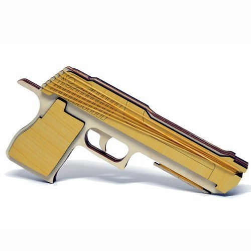 Pistolet na gumki z kaburą (6 strzałowy ze sklejki)