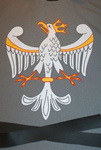 Rycerz polski orzeł piastowski szary mały - nosal, miecz 50 cm