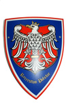 Tarcza średnia z rączką orzeł granatowe tło i miecz 57 z pochwą