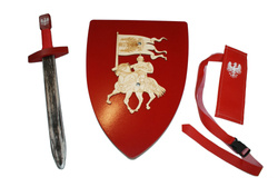 Tarcza średnia z rączką jeździec i miecz 49 z pochwą