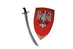 Zestaw rycerz / husarz: tarcza i szabla 63 cm