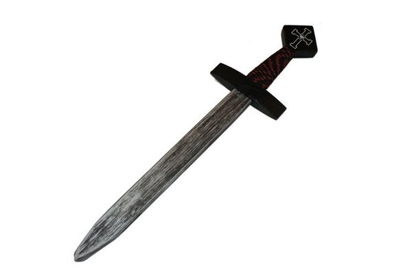 Miecz mały czarny krzyżacki 52 cm z pochwą