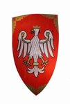 Rycerz polski orzeł duży - tunika biała z kapturem, tarcza i miecz 57cm